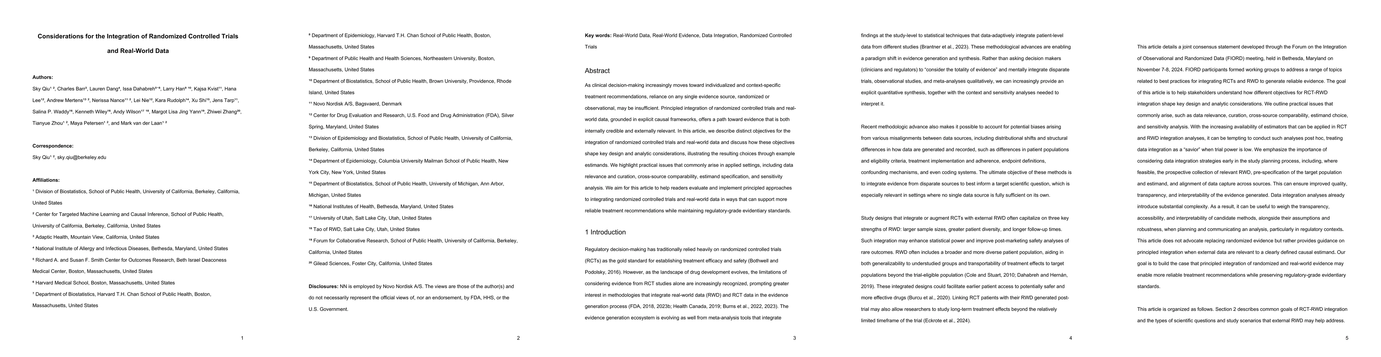 Thumbnail for Considerations for the Integration of Randomized Controlled Trials and Real-World Data