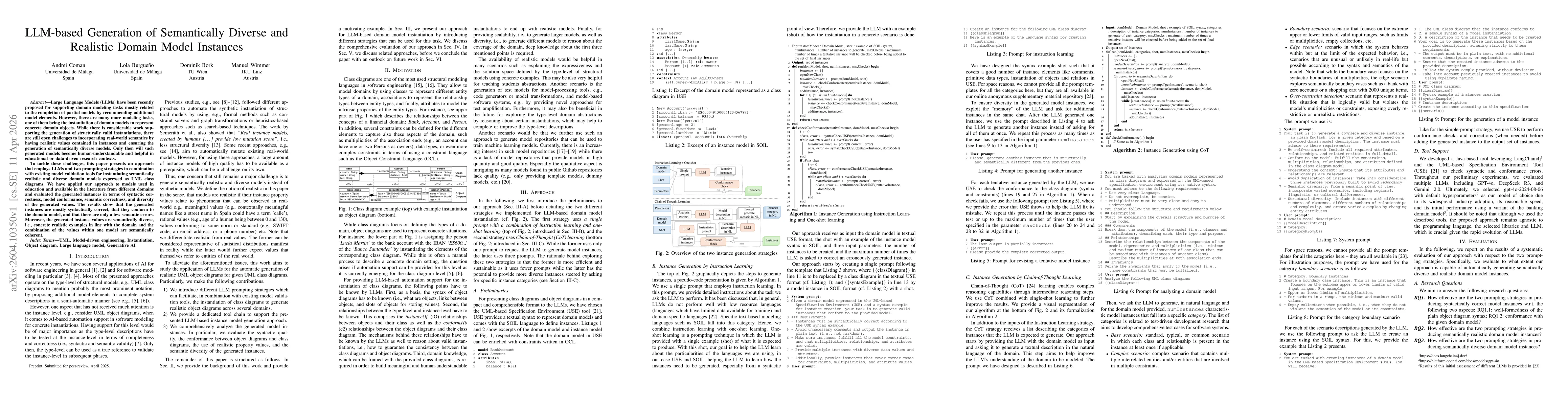 Thumbnail for LLM-based Generation of Semantically Diverse and Realistic Domain Model Instances