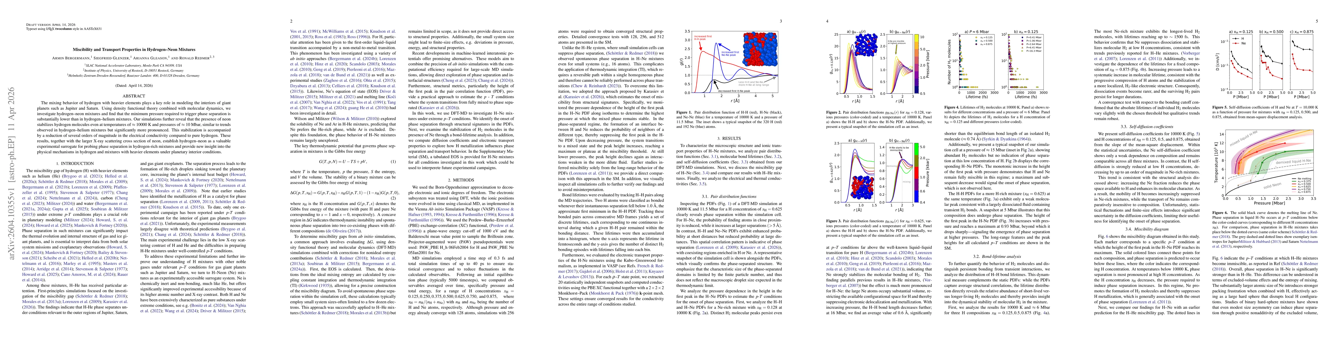 Thumbnail for Miscibility and Transport Properties in Hydrogen-Neon Mixtures