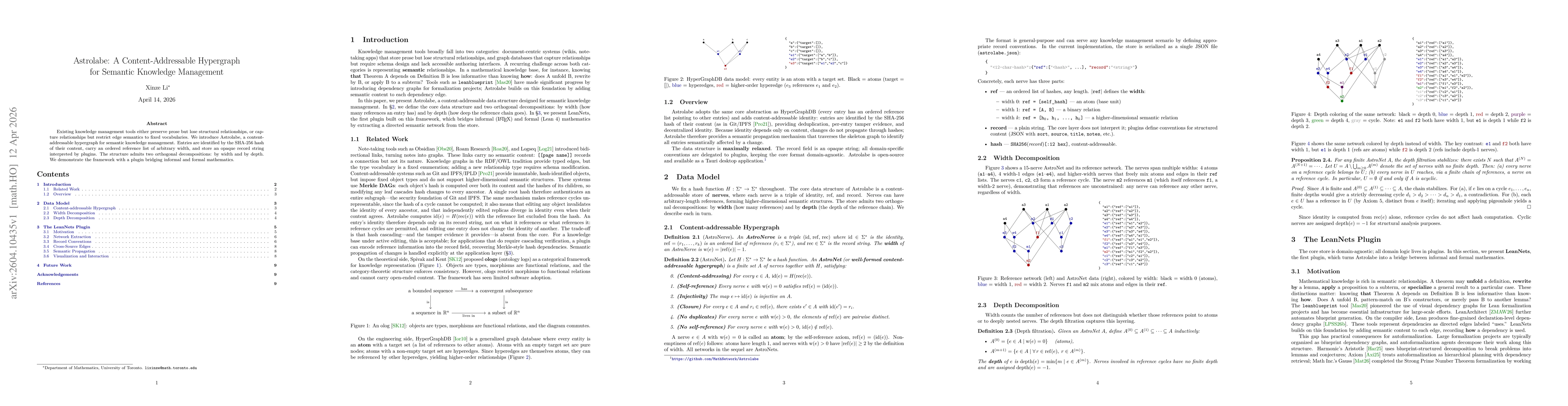 Thumbnail for Astrolabe: A Content-Addressable Hypergraph for Semantic Knowledge Management