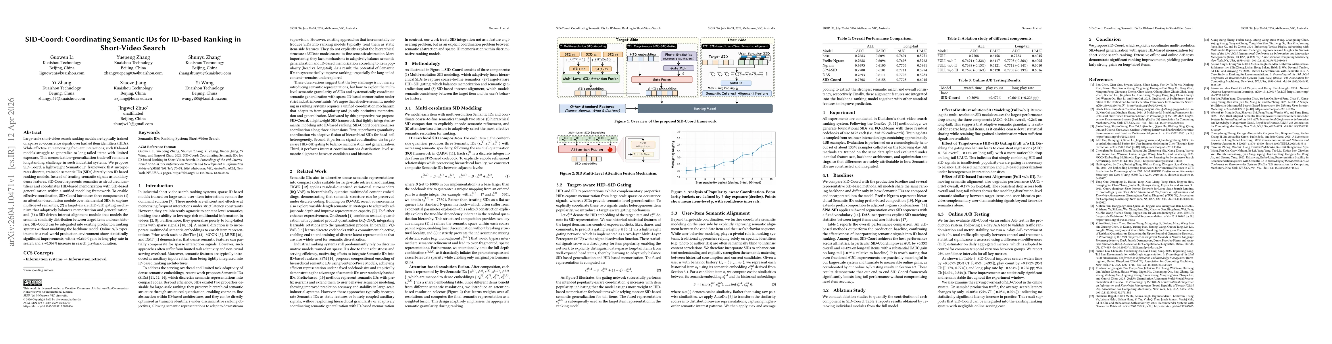 Thumbnail for SID-Coord: Coordinating Semantic IDs for ID-based Ranking in Short-Video Search