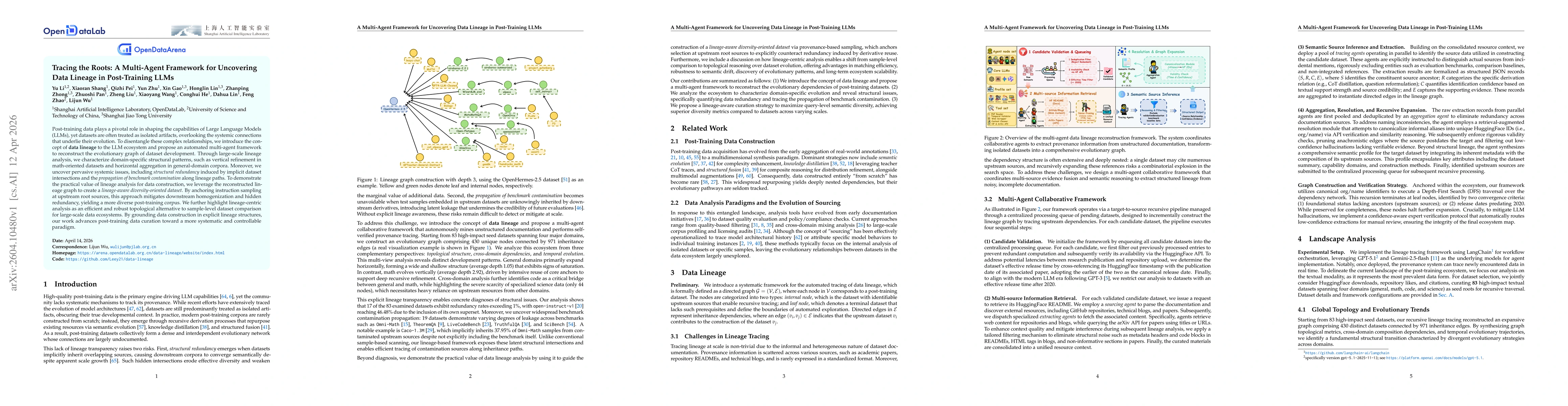 Thumbnail for Tracing the Roots: A Multi-Agent Framework for Uncovering Data Lineage in Post-Training LLMs