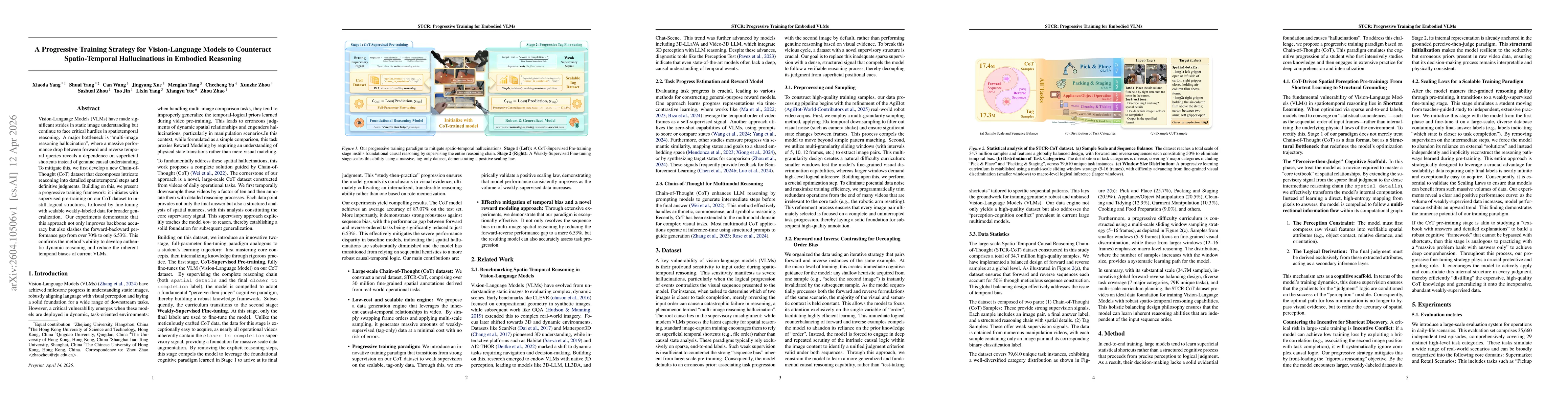Thumbnail for A Progressive Training Strategy for Vision-Language Models to Counteract Spatio-Temporal Hallucinations in Embodied Reasoning
