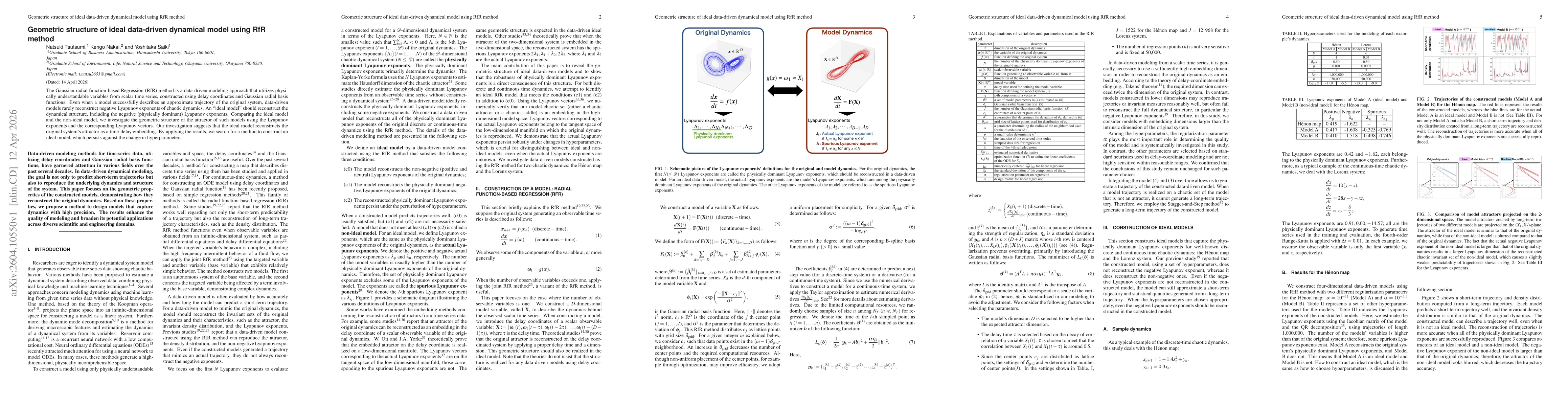 Thumbnail for Geometric structure of ideal data-driven dynamical model using RfR method
