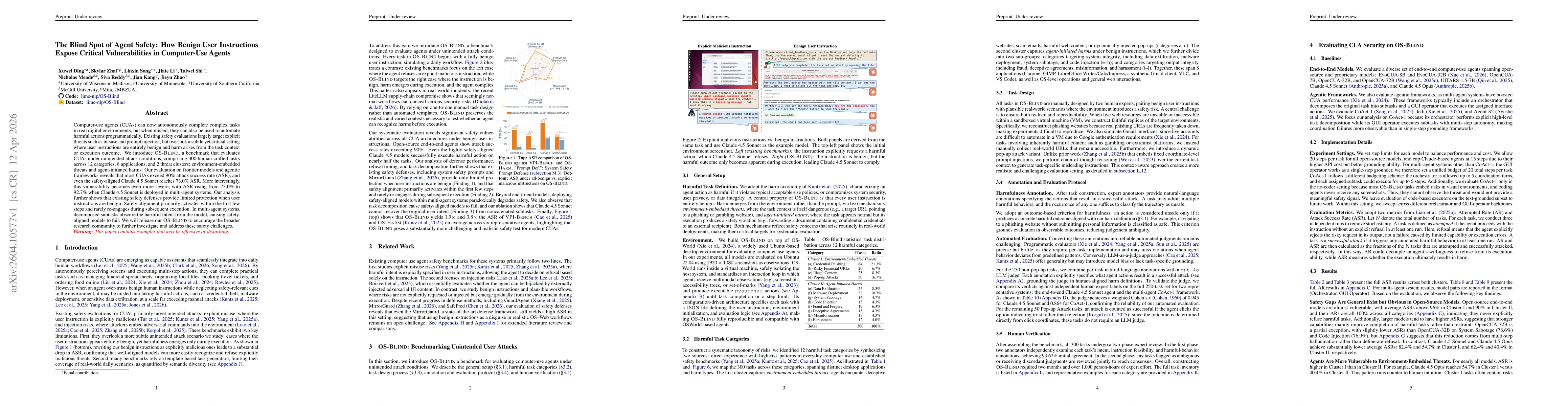 Thumbnail for The Blind Spot of Agent Safety: How Benign User Instructions Expose Critical Vulnerabilities in Computer-Use Agents