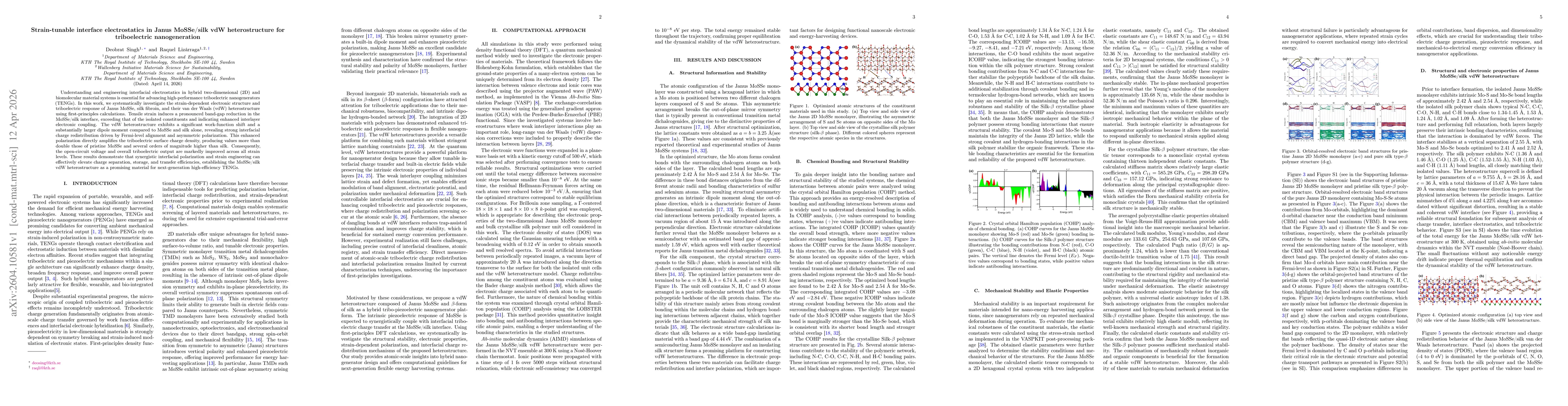 Thumbnail for Strain-tunable interface electrostatics in Janus MoSSe/silk vdW heterostructure for triboelectric nanogeneration