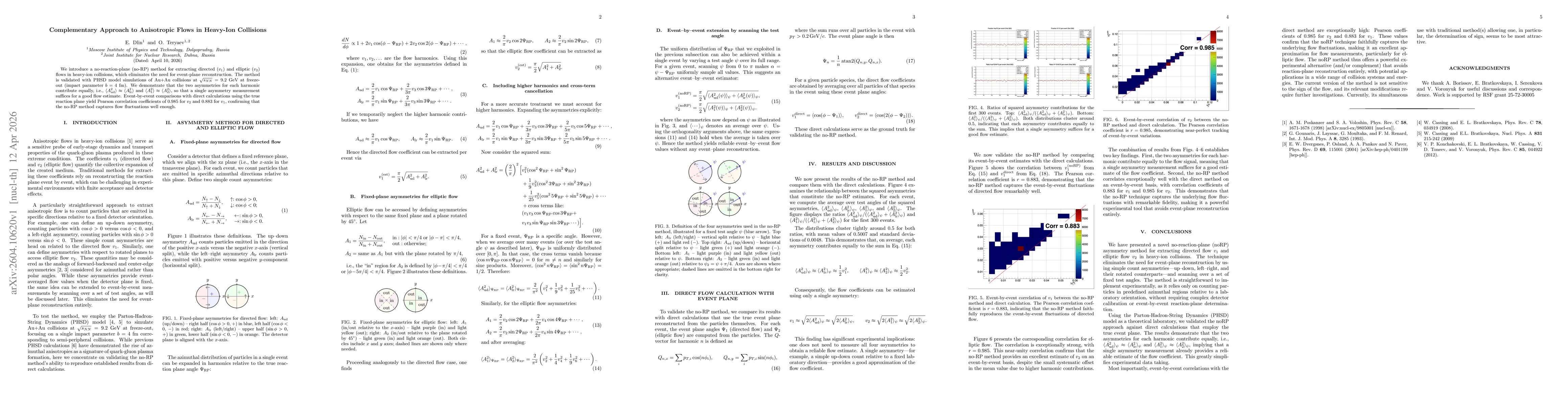 Thumbnail for Complementary Approach to Anisotropic Flows in Heavy-Ion Collisions
