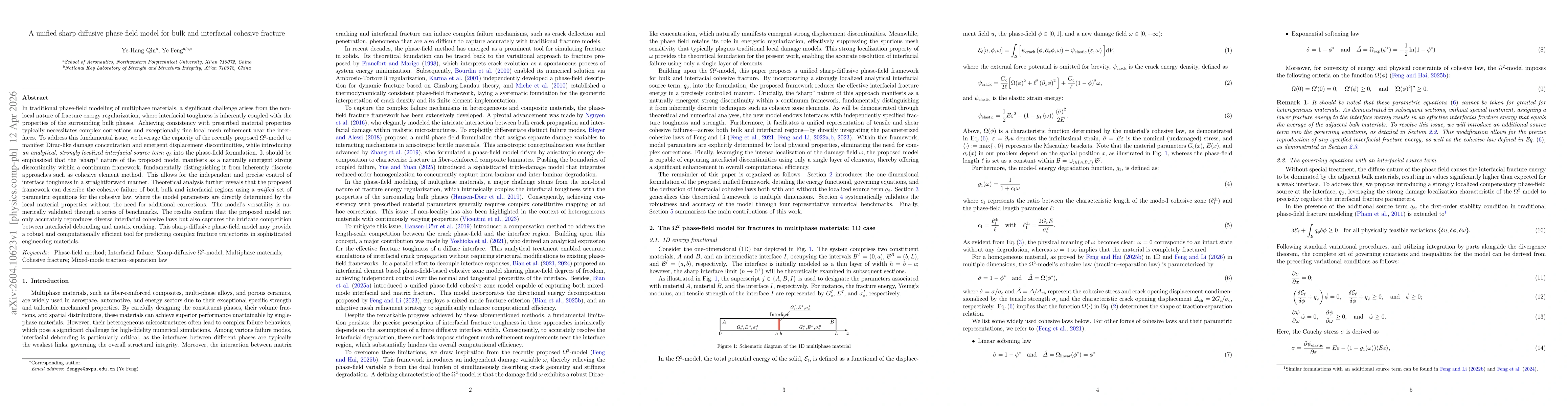 Thumbnail for A unified sharp-diffusive phase-field model for bulk and interfacial cohesive fracture