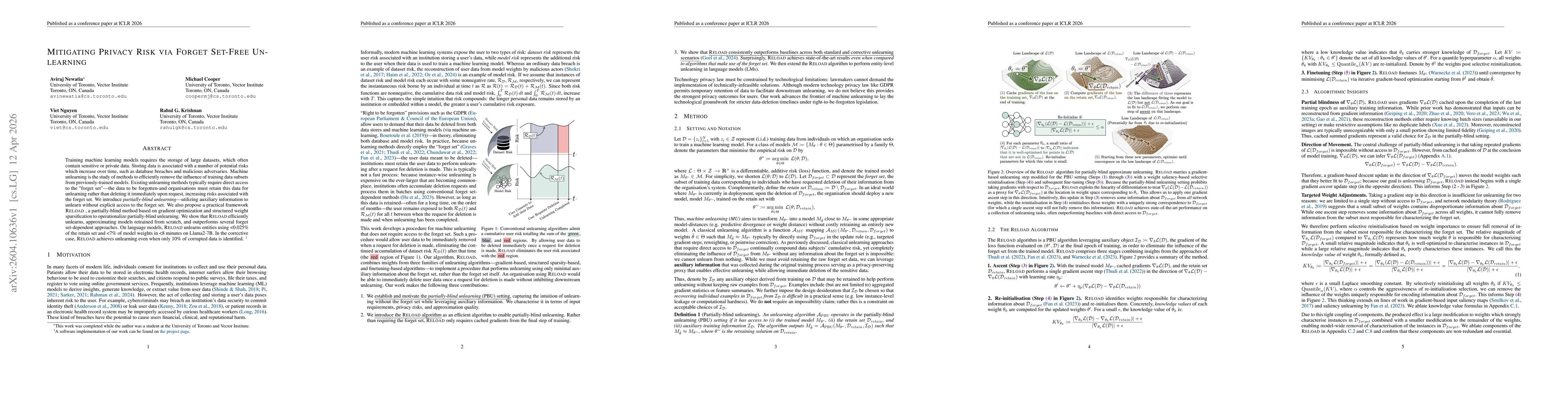 Thumbnail for Mitigating Privacy Risk via Forget Set-Free Unlearning