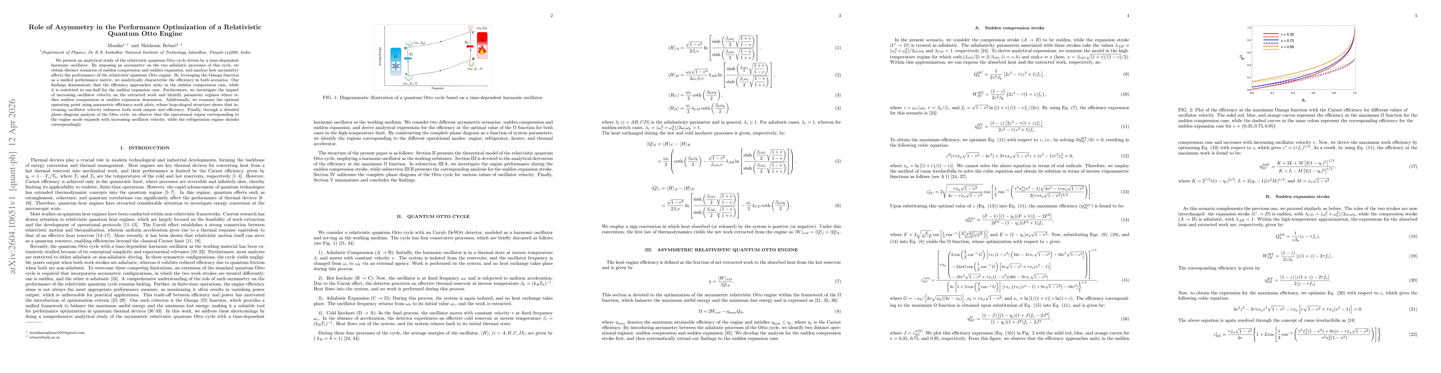 Thumbnail for Role of Asymmetry in the Performance Optimization of a Relativistic Quantum Otto Engine