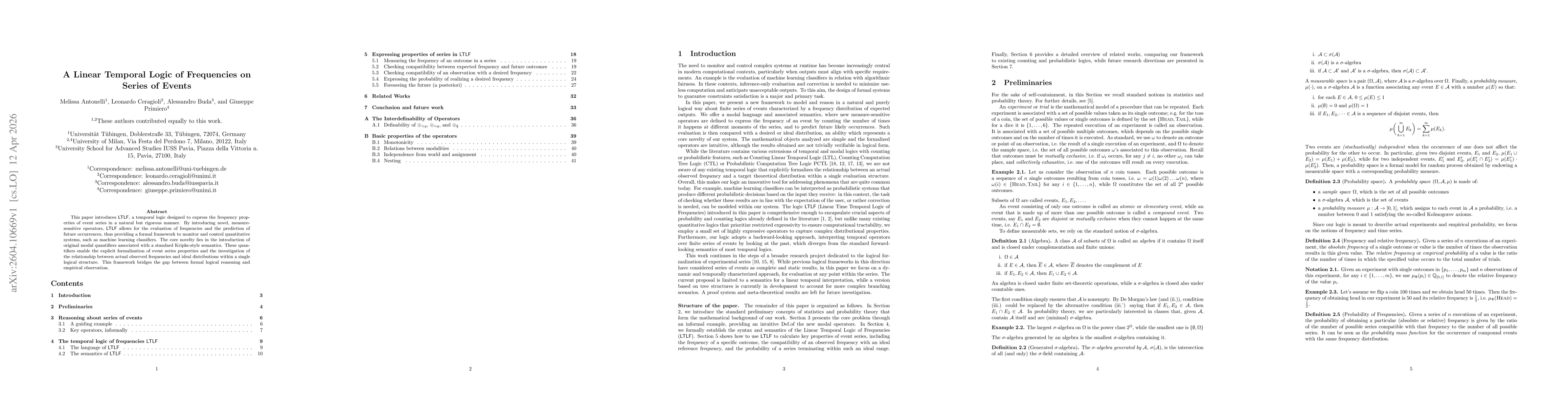 Thumbnail for A Linear Temporal Logic of Frequencies on Series of Events