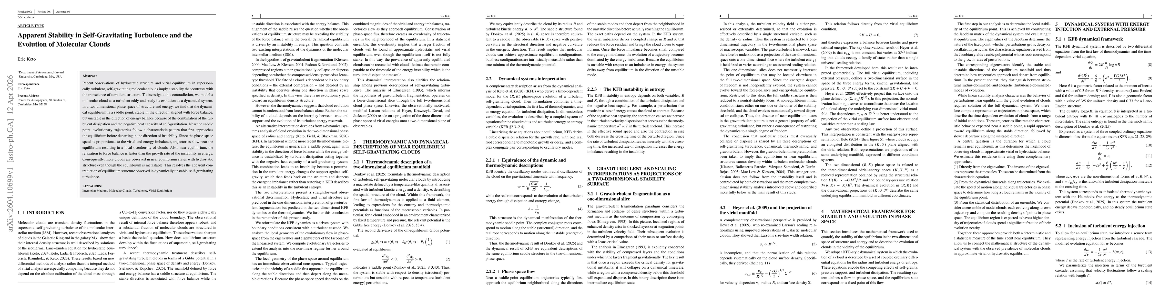 Thumbnail for Apparent Stability in Self-Gravitating Turbulence and the Evolution of Molecular Clouds