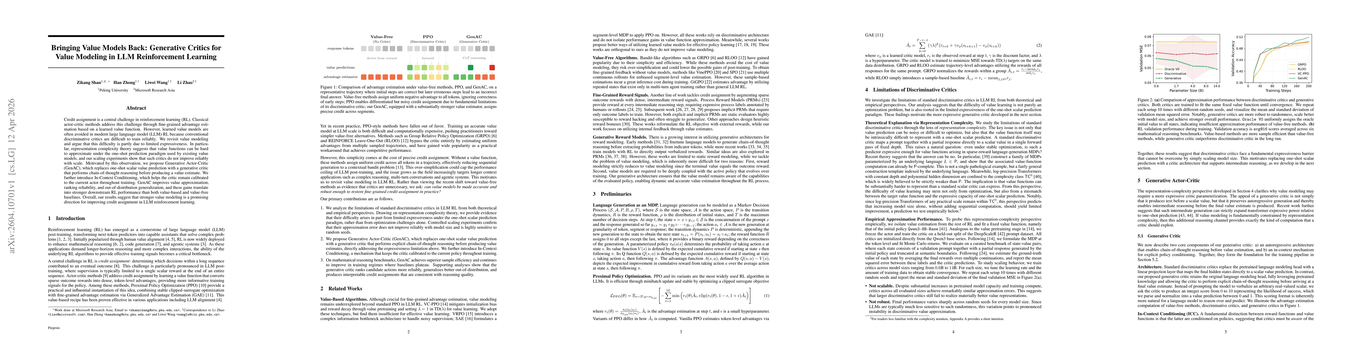 Thumbnail for Bringing Value Models Back: Generative Critics for Value Modeling in LLM Reinforcement Learning