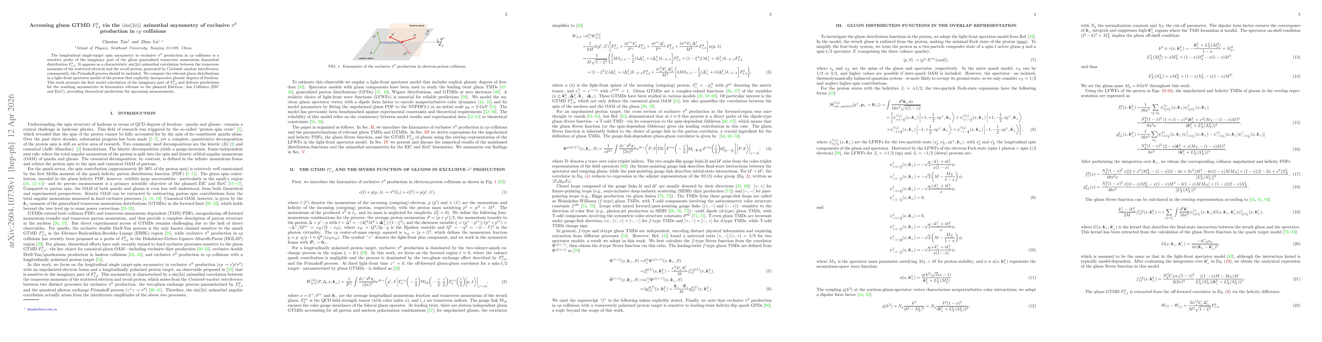 Thumbnail for Accessing gluon GTMD $F^g_{1,4}$ via the $\langle\sin(2φ)\rangle$ azimuthal asymmetry of exclusive $π^0$ production in $ep$ collisions