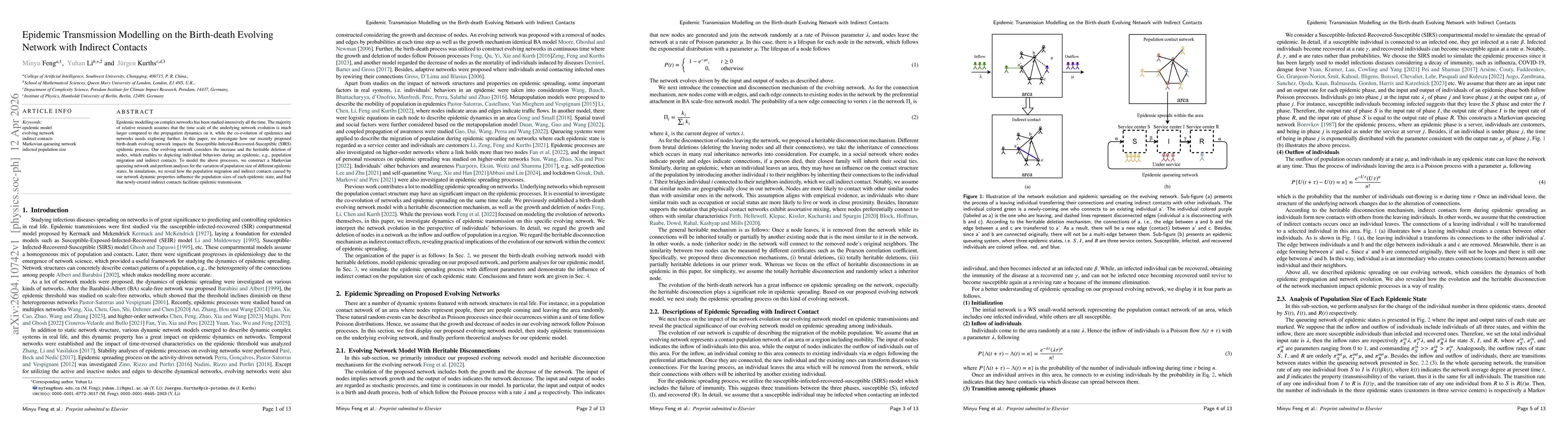 Thumbnail for Epidemic Transmission Modelling on the Birth-death Evolving Network with Indirect Contacts