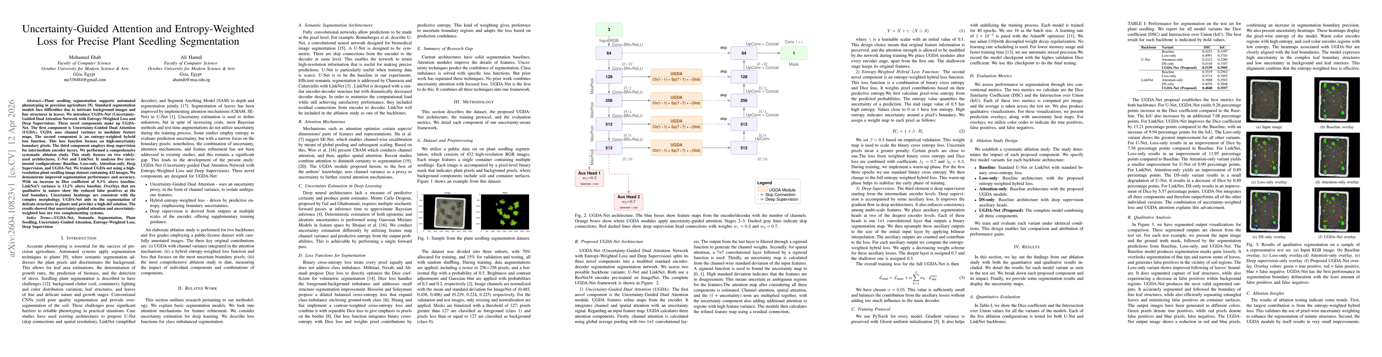 Thumbnail for Uncertainty-Guided Attention and Entropy-Weighted Loss for Precise Plant Seedling Segmentation