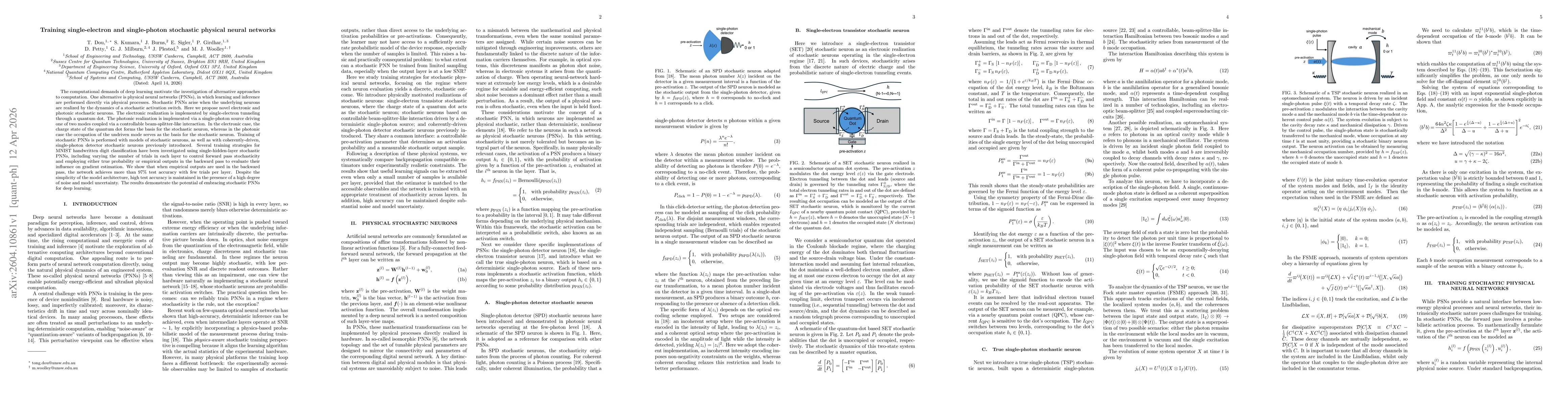 Thumbnail for Training single-electron and single-photon stochastic physical neural networks