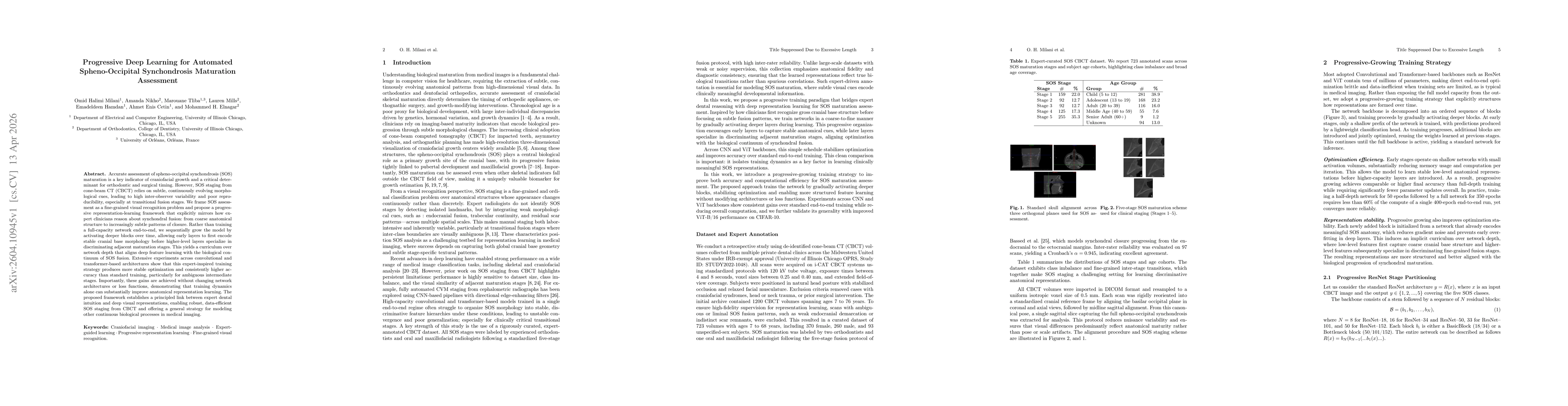 Thumbnail for Progressive Deep Learning for Automated Spheno-Occipital Synchondrosis Maturation Assessment