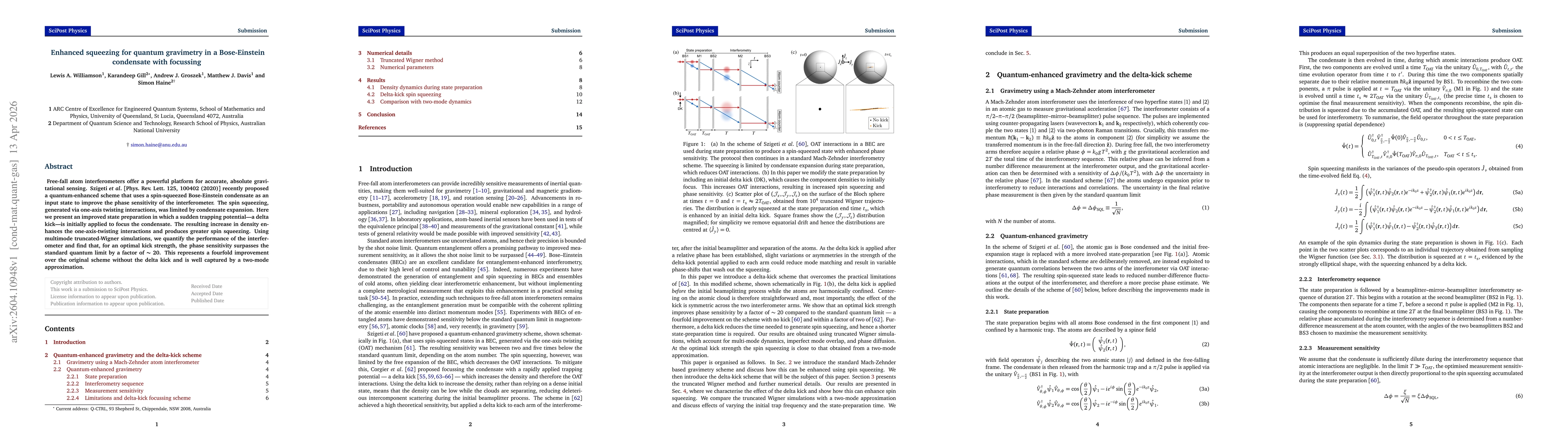 Thumbnail for Enhanced squeezing for quantum gravimetry in a Bose-Einstein condensate with focussing