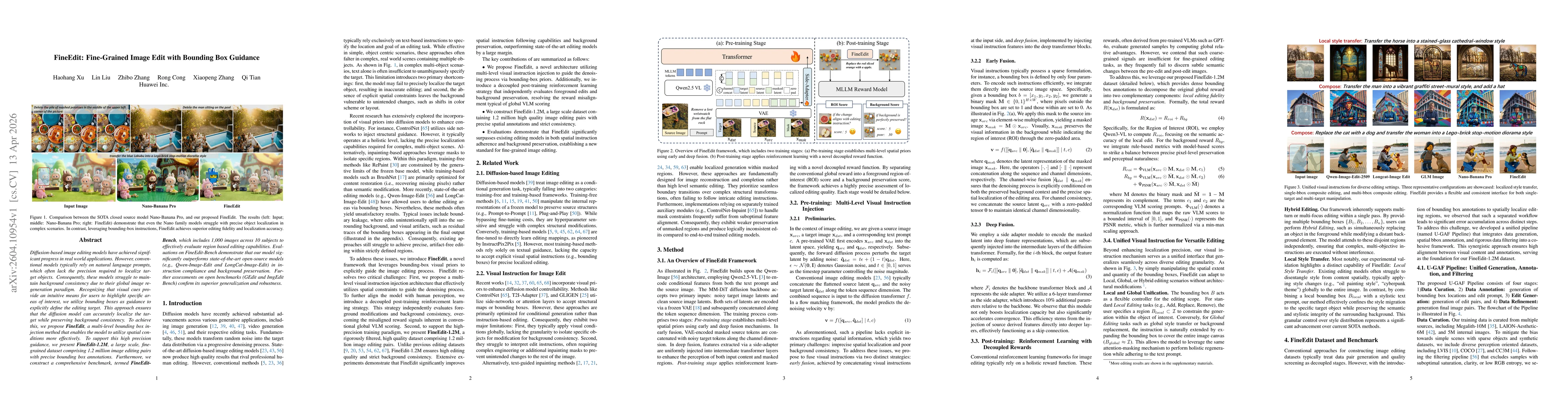 Thumbnail for FineEdit: Fine-Grained Image Edit with Bounding Box Guidance