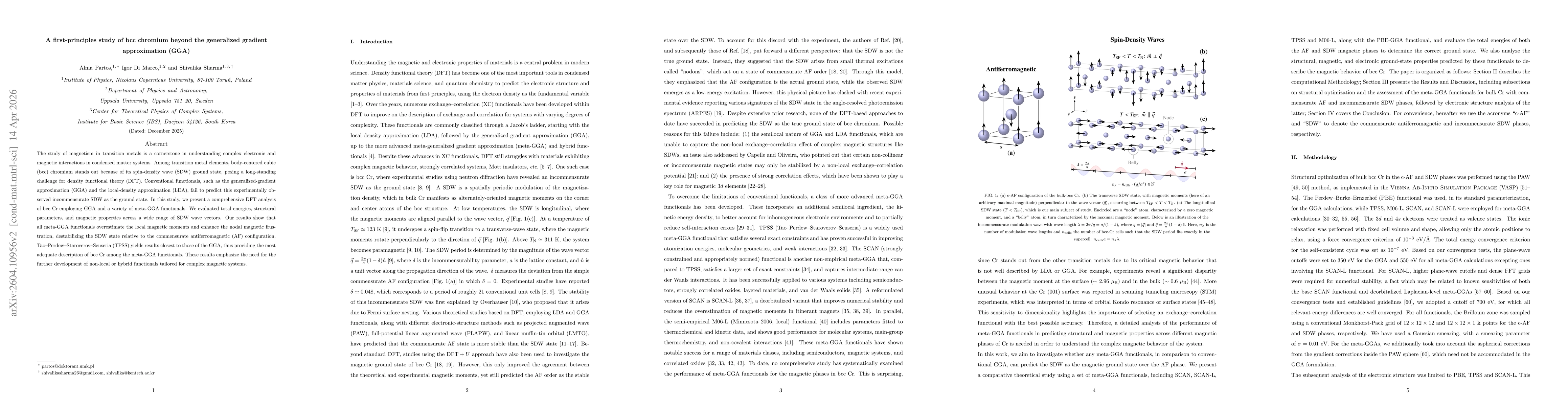 Thumbnail for A first-principles study of bcc chromium beyond the generalized gradient approximation (GGA)