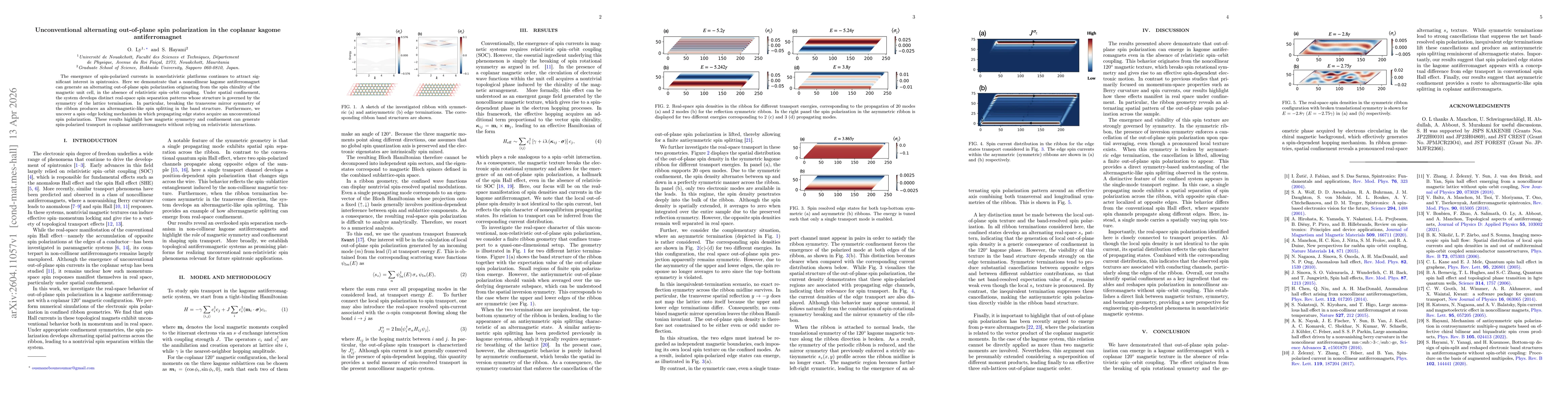 Thumbnail for Unconventional alternating out-of-plane spin polarization in the coplanar kagome antiferromagnet