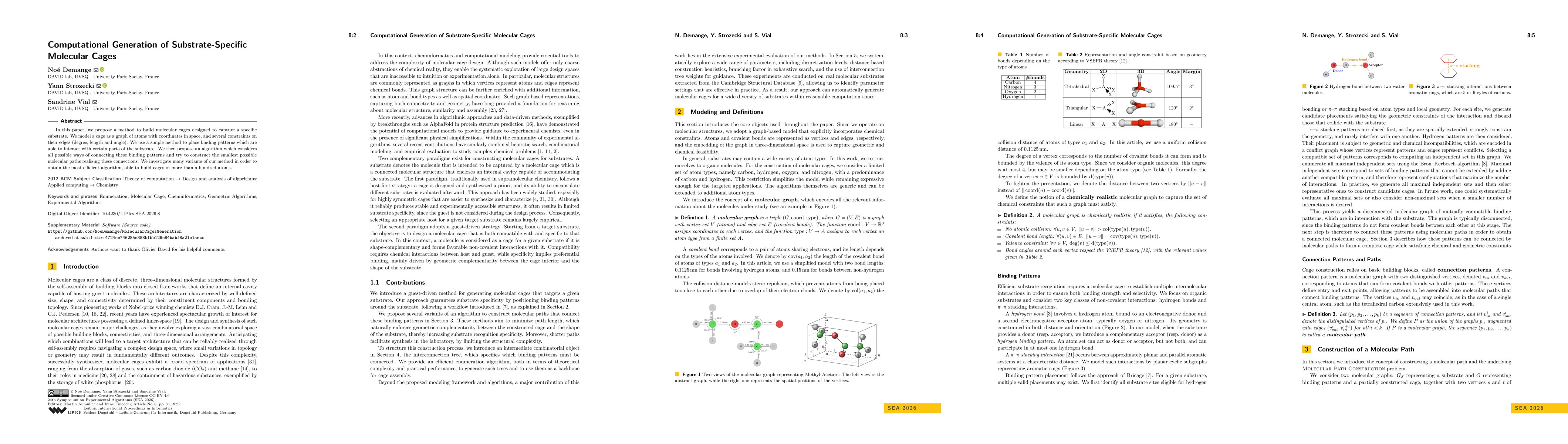 Thumbnail for Computational Generation of Substrate-Specific Molecular Cages