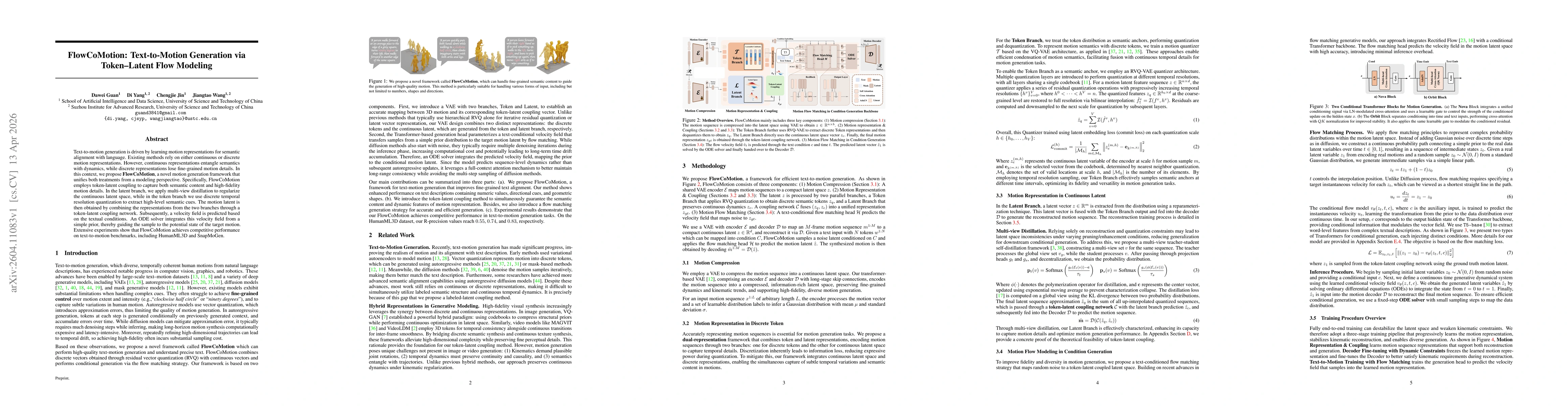 Thumbnail for FlowCoMotion: Text-to-Motion Generation via Token-Latent Flow Modeling