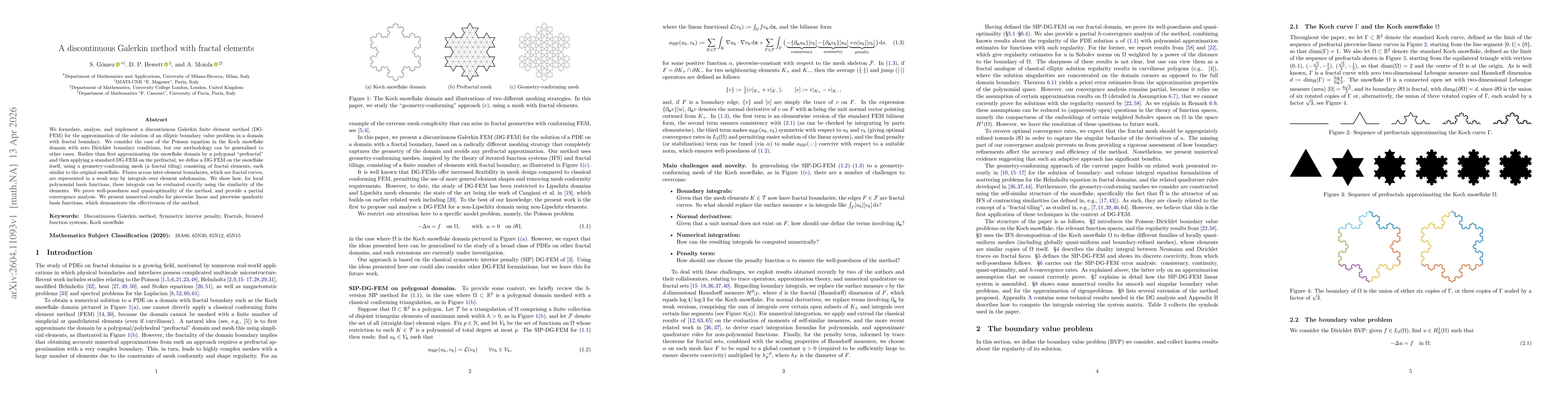 Thumbnail for A discontinuous Galerkin method with fractal elements