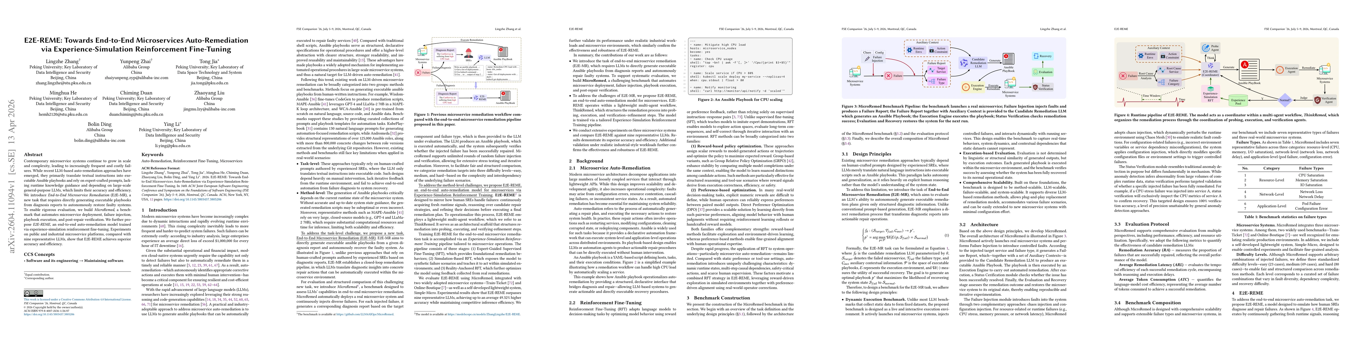 Thumbnail for E2E-REME: Towards End-to-End Microservices Auto-Remediation via Experience-Simulation Reinforcement Fine-Tuning