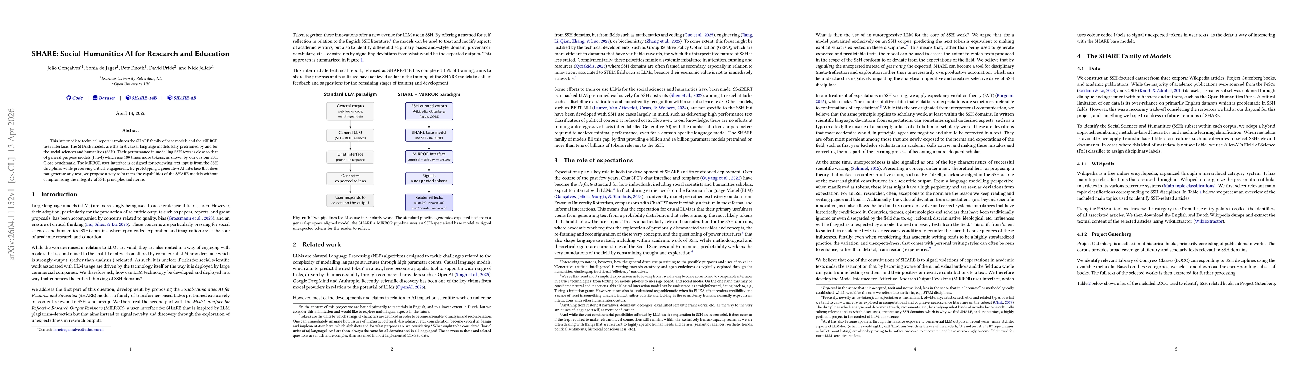 Thumbnail for SHARE: Social-Humanities AI for Research and Education