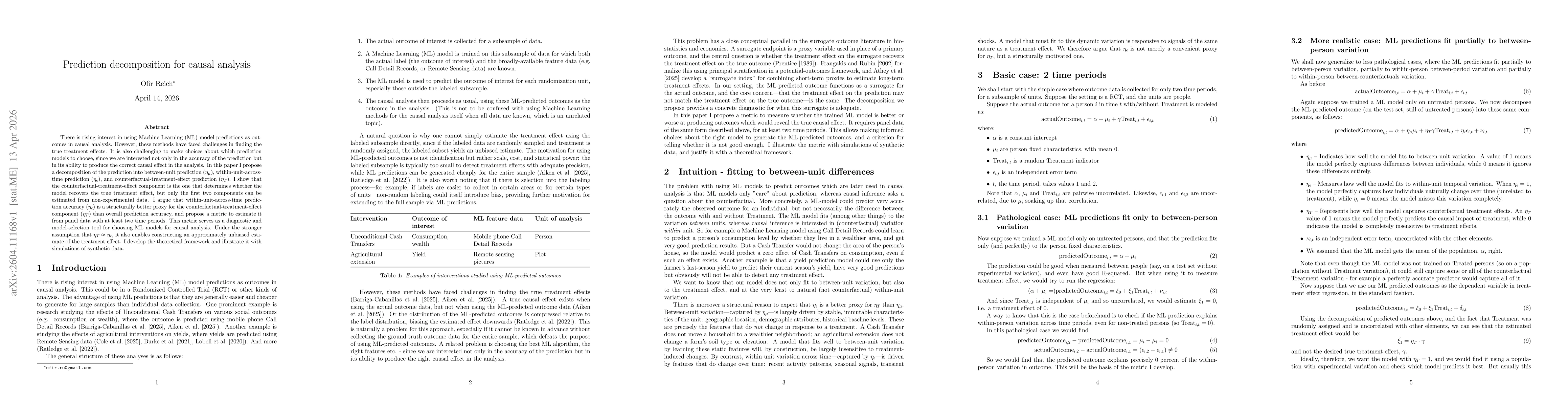 Thumbnail for Prediction decomposition for causal analysis