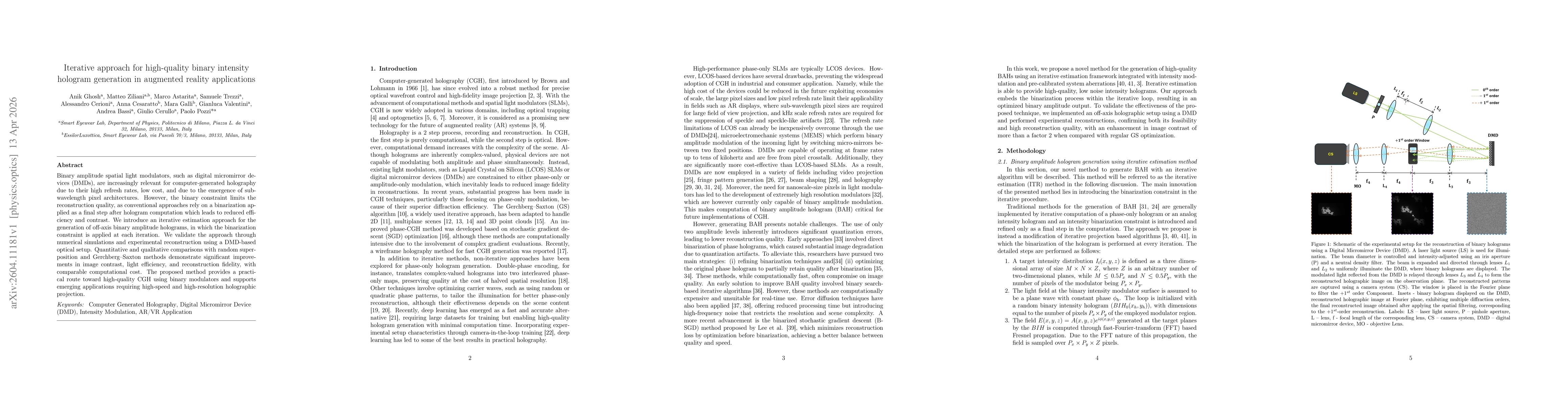 Thumbnail for Iterative approach for high-quality binary intensity hologram generation in augmented reality applications