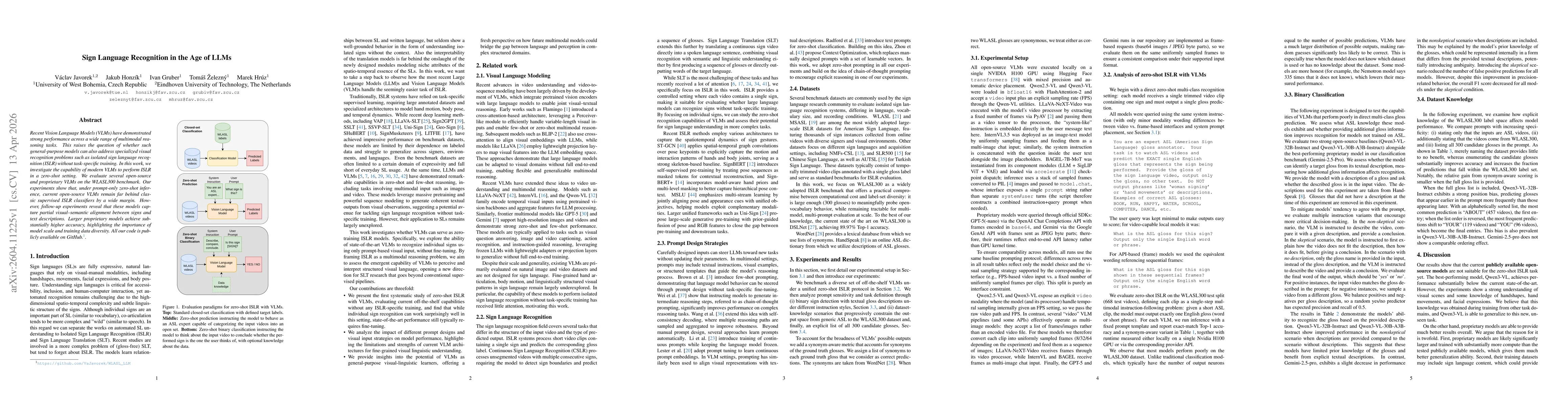 Thumbnail for Sign Language Recognition in the Age of LLMs