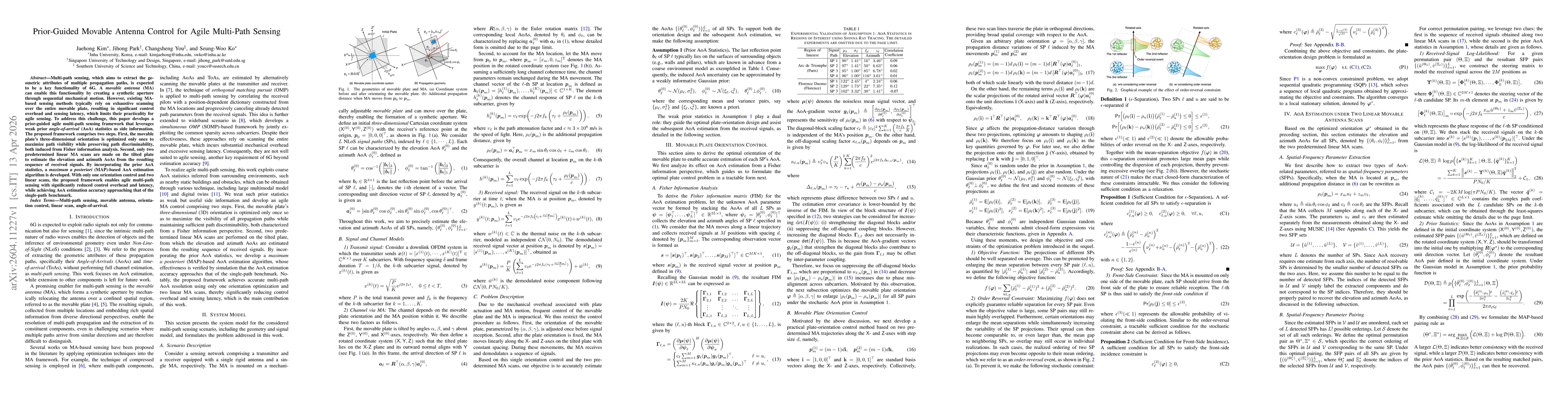 Thumbnail for Prior-Guided Movable Antenna Control for Agile Multi-Path Sensing (extended version)