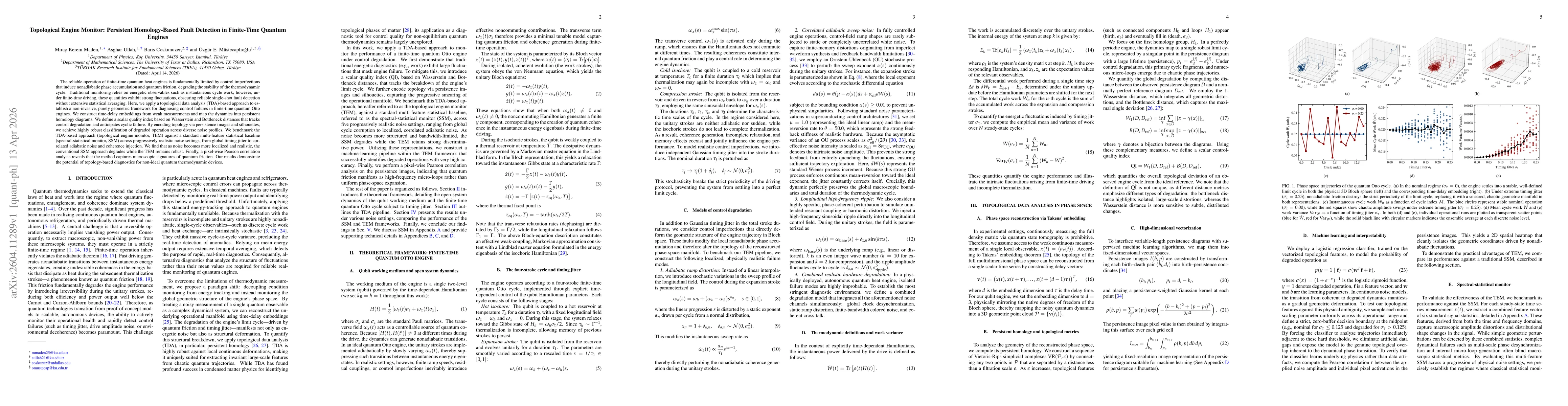 Thumbnail for Topological Engine Monitor: Persistent Homology-Based Fault Detection in Finite-Time Quantum Engines