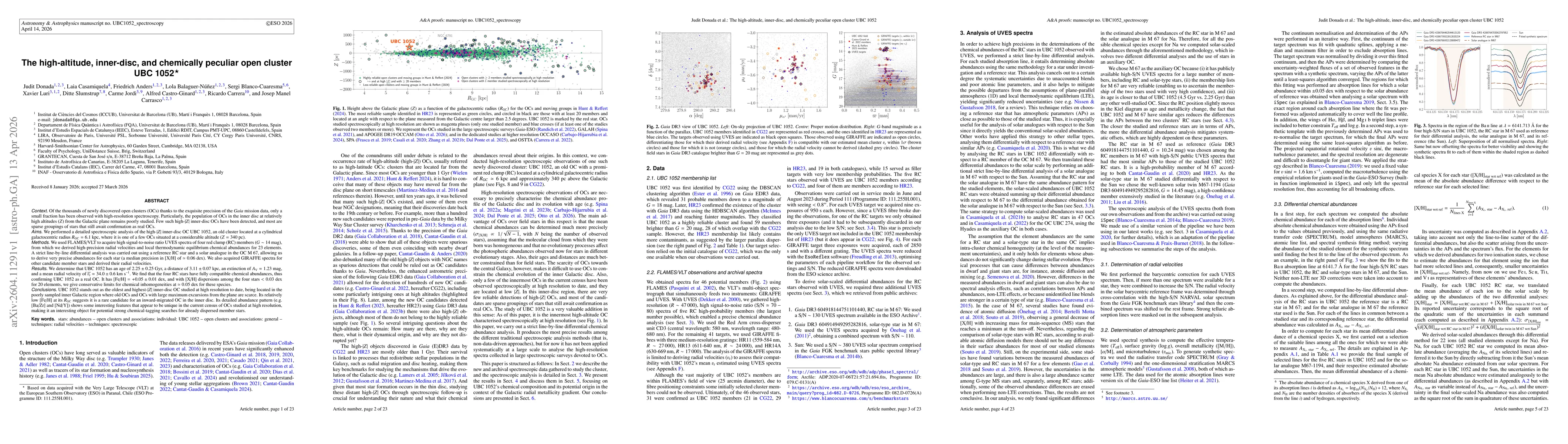 Thumbnail for The high-altitude, inner-disc, and chemically peculiar open cluster UBC 1052