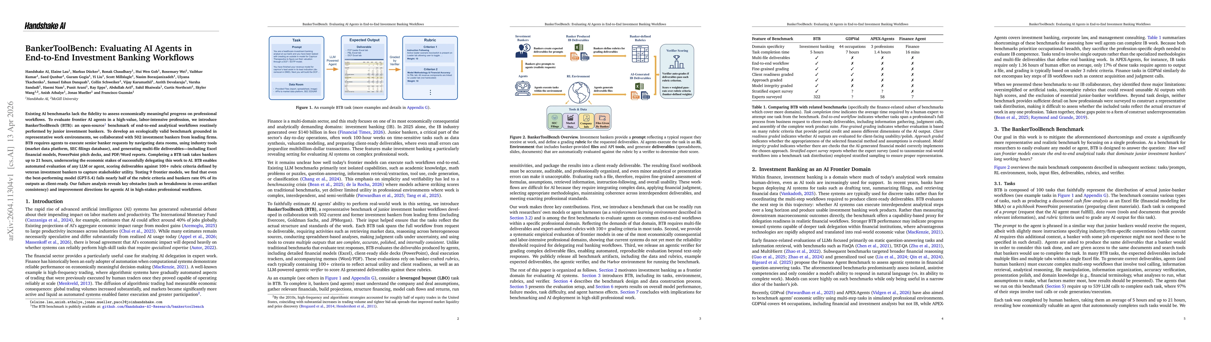 Thumbnail for BankerToolBench: Evaluating AI Agents in End-to-End Investment Banking Workflows