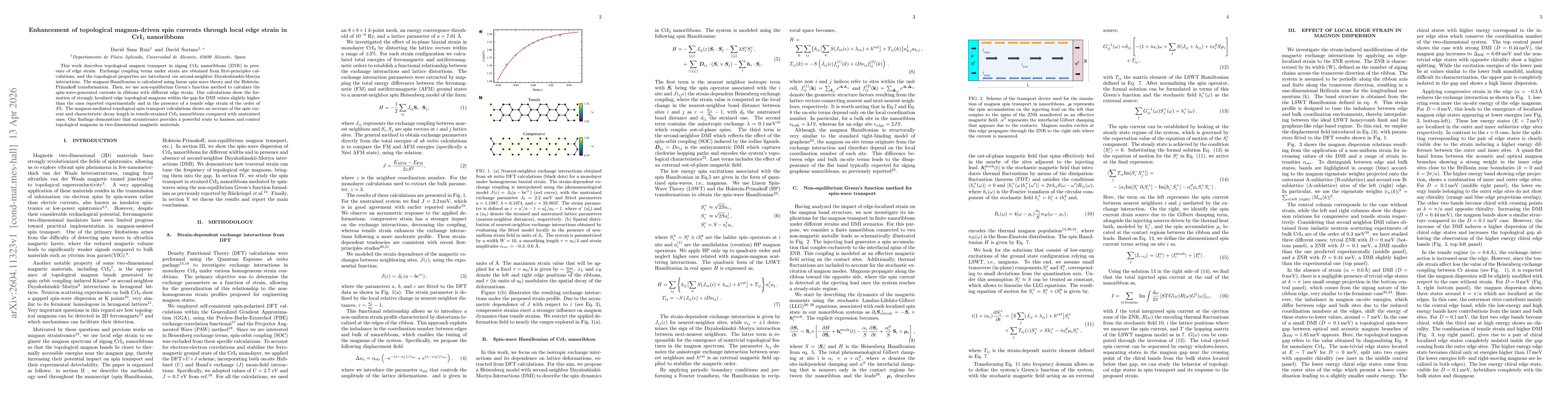 Thumbnail for Enhancement of topological magnon-driven spin currents through local edge strain in CrI$_3$ nanoribbons