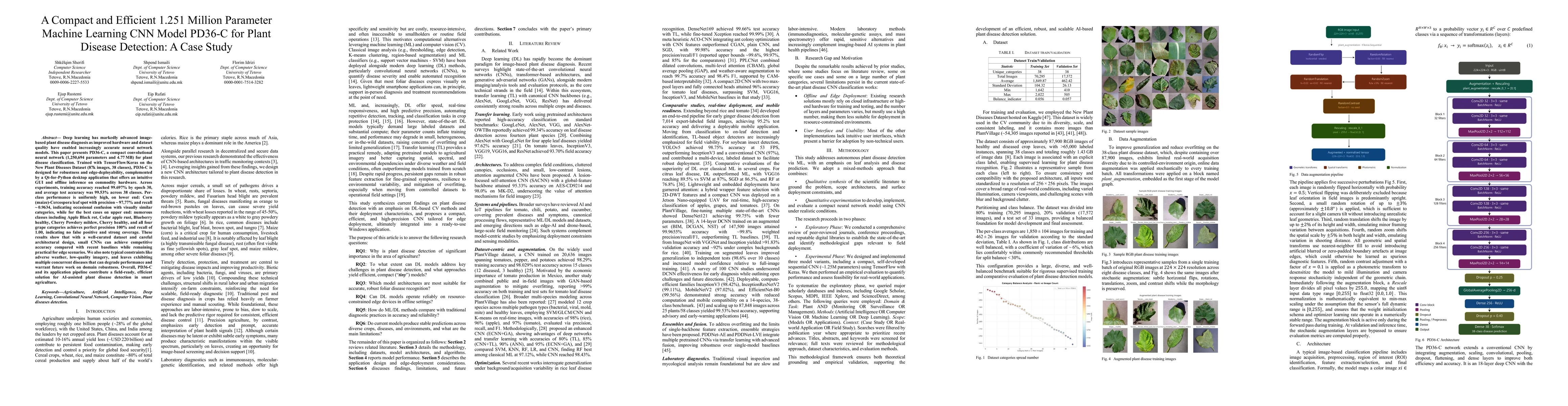 Thumbnail for A Compact and Efficient 1.251 Million Parameter Machine Learning CNN Model PD36-C for Plant Disease Detection: A Case Study