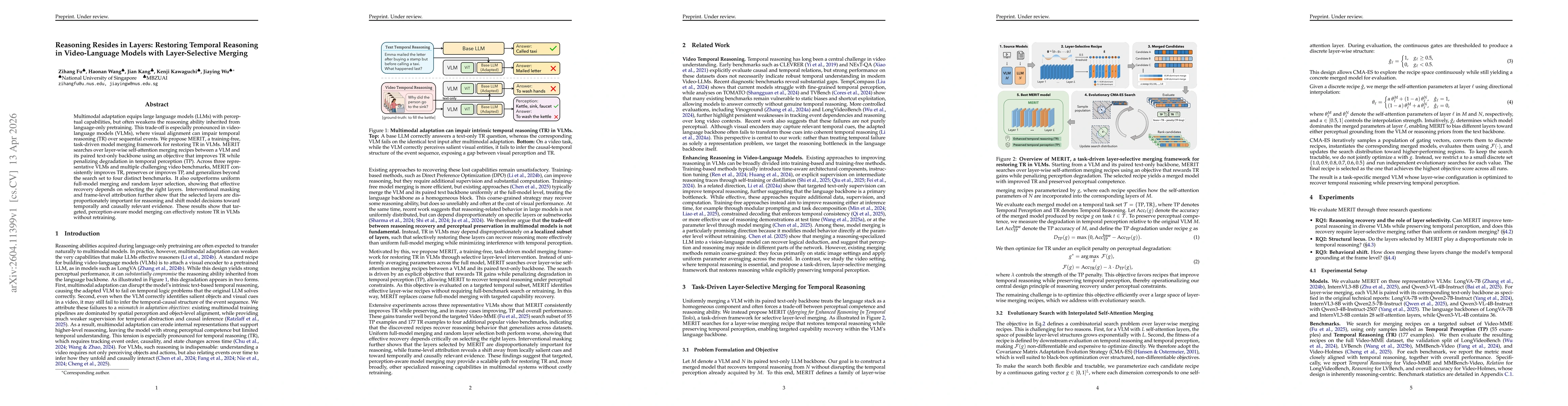 Thumbnail for Reasoning Resides in Layers: Restoring Temporal Reasoning in Video-Language Models with Layer-Selective Merging