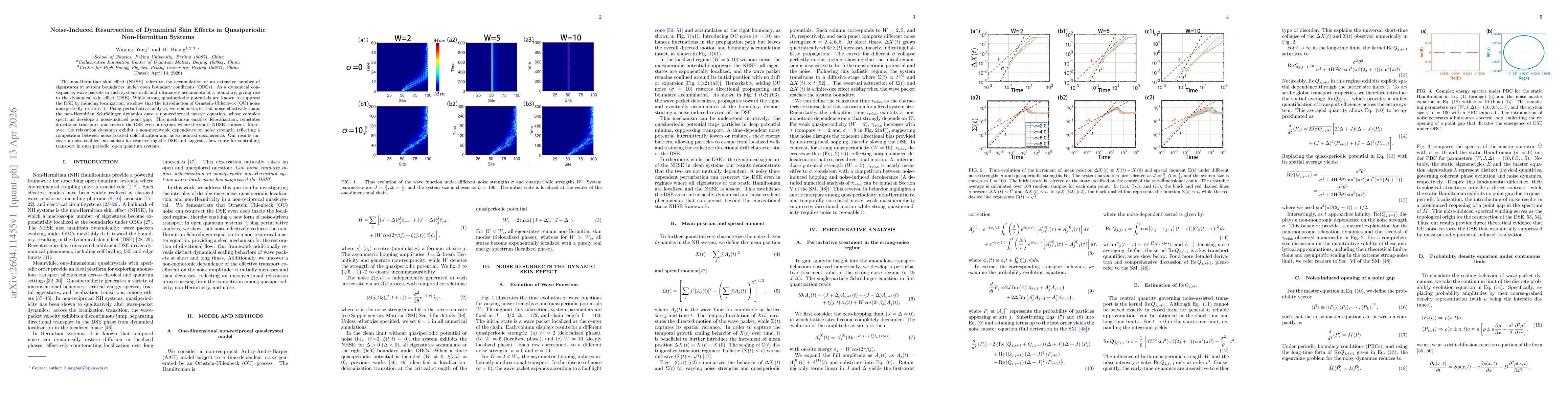 Thumbnail for Noise-Induced Resurrection of Dynamical Skin Effects in Quasiperiodic Non-Hermitian Systems