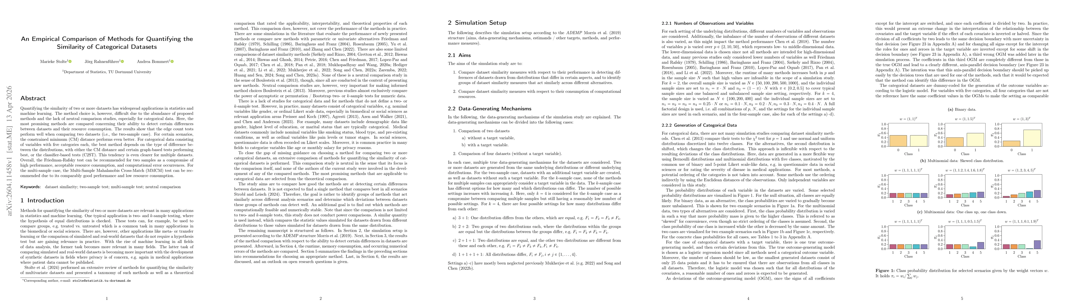 Thumbnail for An Empirical Comparison of Methods for Quantifying the Similarity of Categorical Datasets