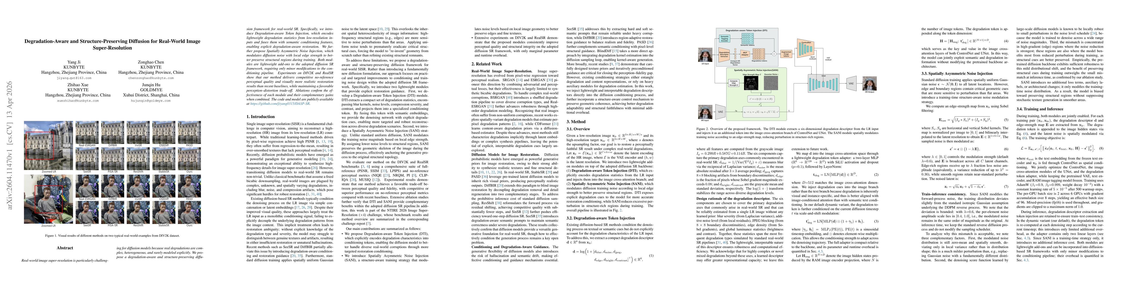 Thumbnail for Degradation-Aware and Structure-Preserving Diffusion for Real-World Image Super-Resolution