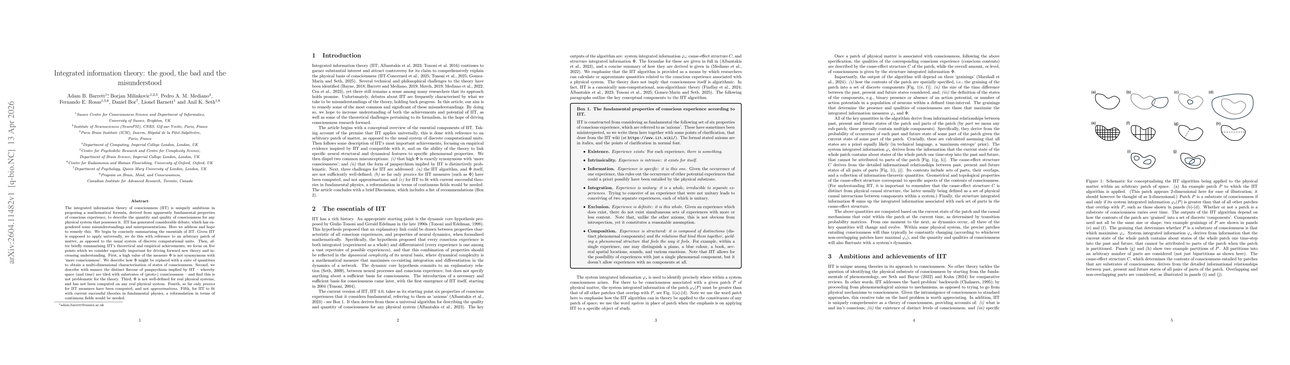 Thumbnail for Integrated information theory: the good, the bad and the misunderstood
