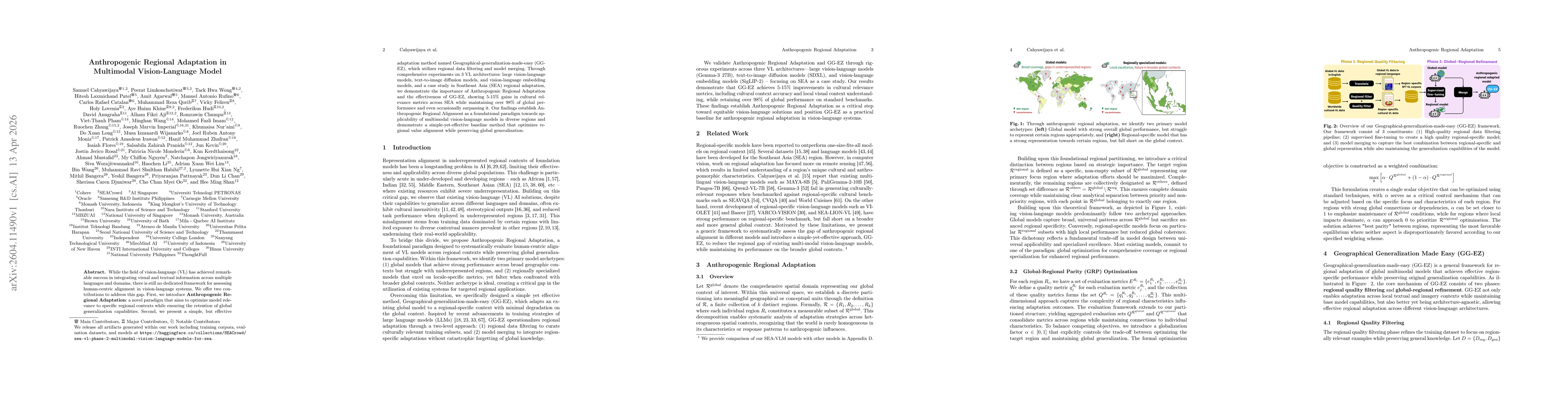 Thumbnail for Anthropogenic Regional Adaptation in Multimodal Vision-Language Model
