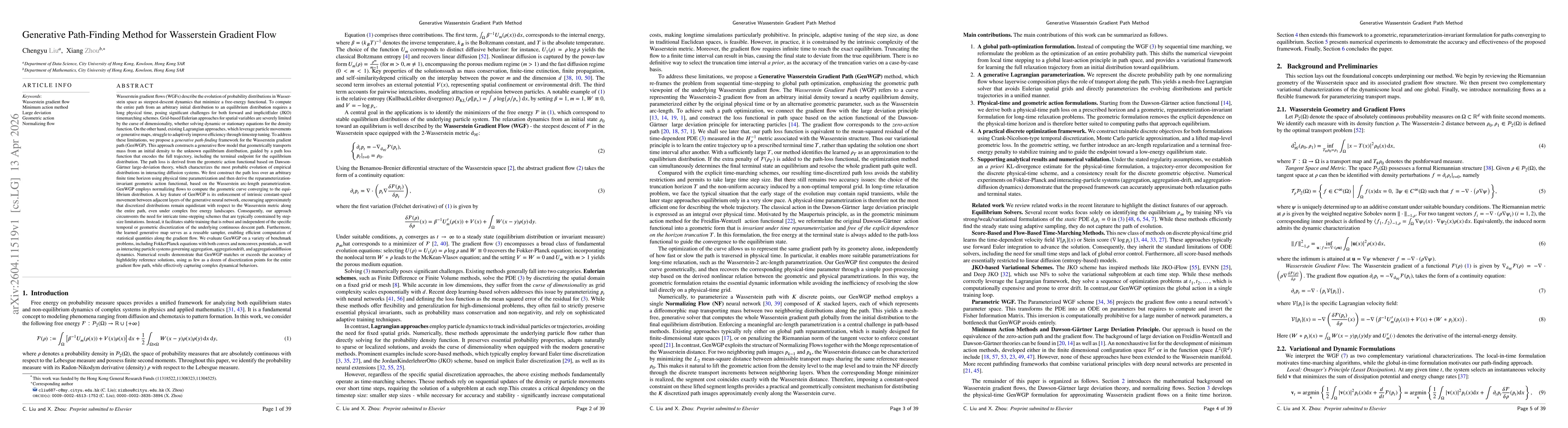 Thumbnail for Generative Path-Finding Method for Wasserstein Gradient Flow