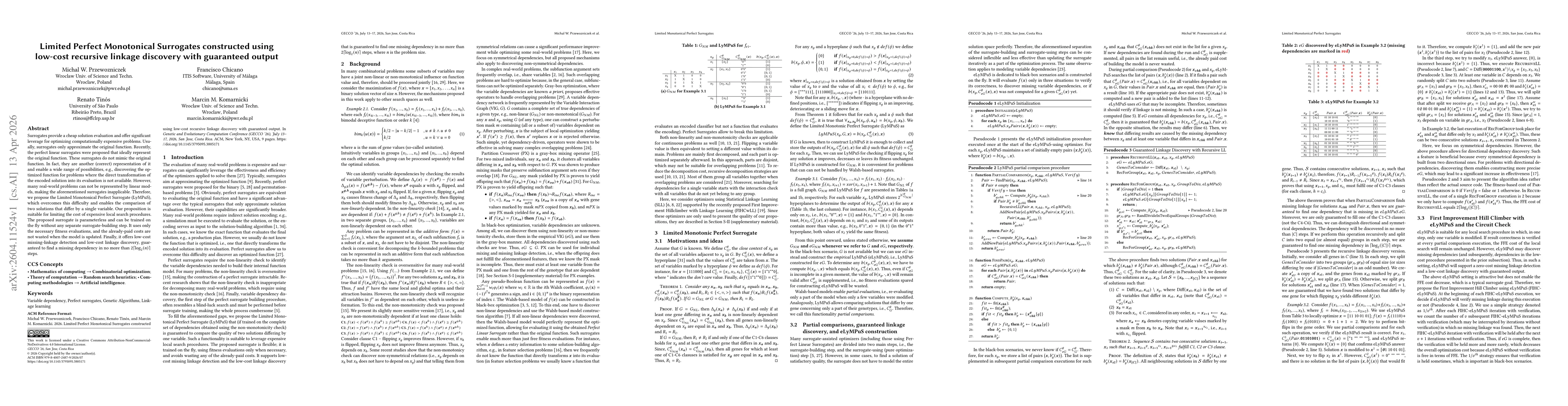 Thumbnail for Limited Perfect Monotonical Surrogates constructed using low-cost recursive linkage discovery with guaranteed output