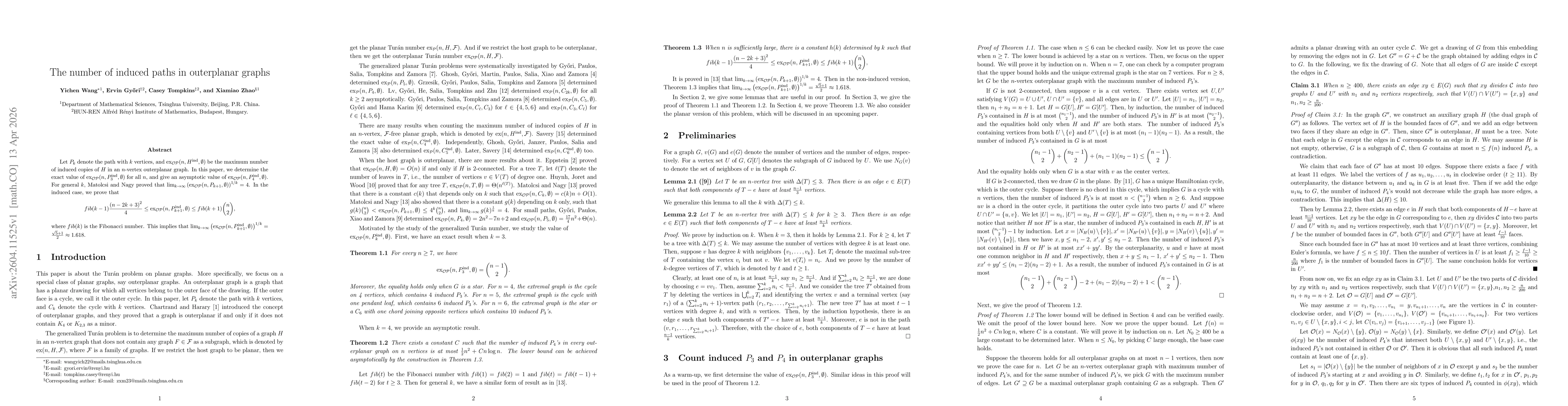 Thumbnail for The number of induced paths in outerplanar graphs