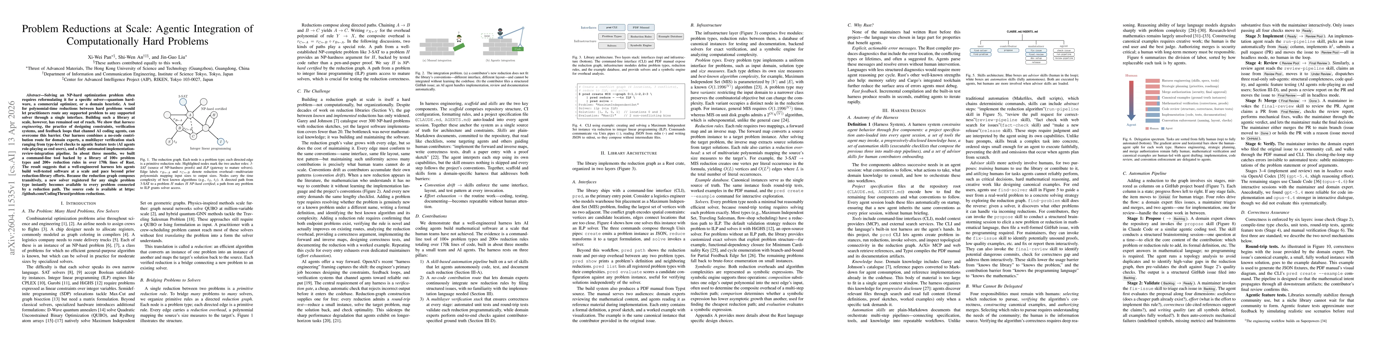 Thumbnail for Problem Reductions at Scale: Agentic Integration of Computationally Hard Problems